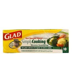 2 x Glad Simply Cooking Microwave Steaming Bags 10 CT